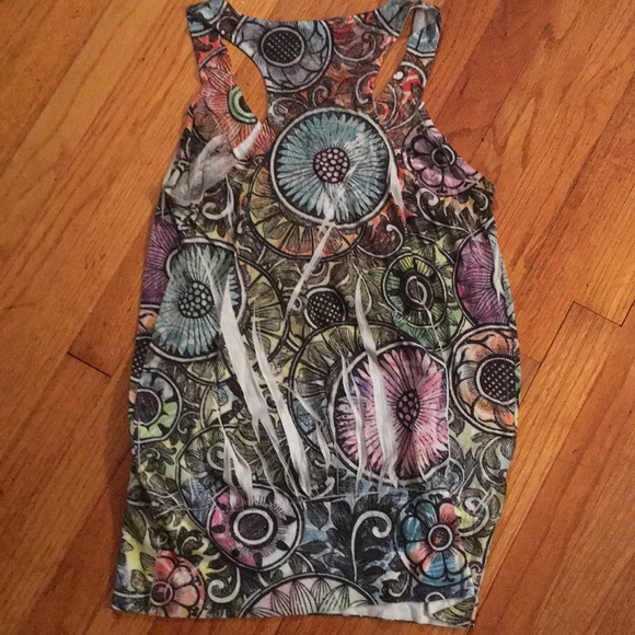 Rainbow Pattern Racerback Top - Picture 3 of 3